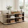 Hanah Home Flusso - Travertino, Walnut